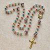 Christmas Rainbow Beads Rosary with Golden Cross: Devotion & Vibrant Faith