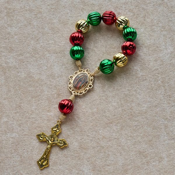 Christmas Pocket Rosary & Car Charm: Devotion & Festive Grace