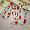 Christmas Crystal Rosary with Cross: Faithful Celebration & Heavenly Bond
