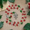 Blessed Christmas Tree Rosary with Crystal Butterfly Beads