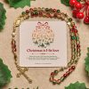 Christmas Gift: Christmas Glass Bead Rosary: Our Lady of Guadalupe Medal & Golden Crucifix