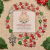 Christmas Gift: Blessed Christmas Tree Rosary with Crystal Butterfly Beads