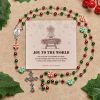 Christmas Gift: Festive Christmas Rosary: Red - Green Beads, Candy Shapes & Crucifix