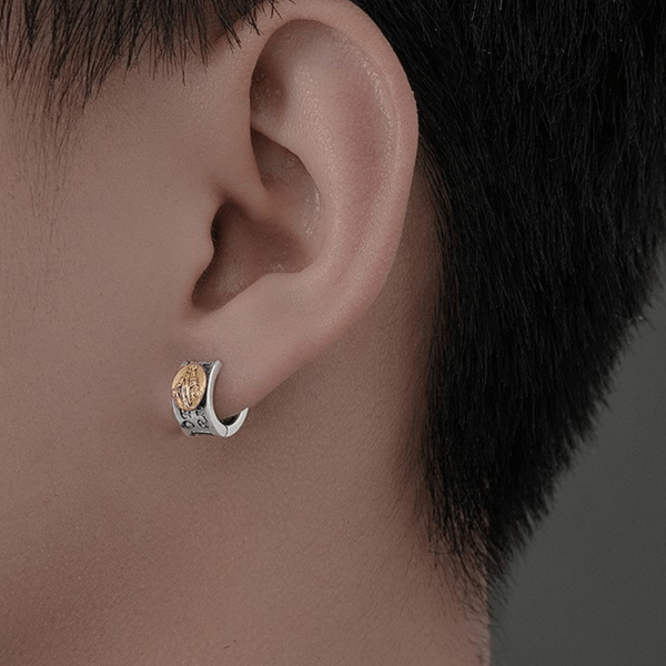 Christianartworkshop Virgin Mary Silver Earrings Religion Jewelry