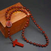 Quality Original Handmade Praying Rosary (Red Sandalwood/Ebony)