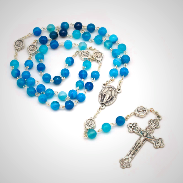 Agate Blessing Prayer Rosary (3 color)