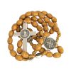 St. Benedict Natural Olive Wood Rosary with Crucifix
