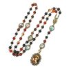 Retro Agate Stone Virgin Mary Seven Sorrow Rosary