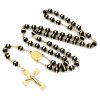 Stainless Steel/Crystal Beads Rosary with Crucifix