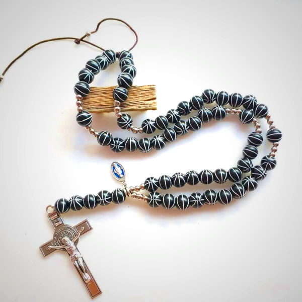 Hand Knit Basketball Spherical Beads Sports Prayer Rosary