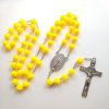 Yellow Rose Beads Crucifixion Rosary