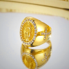 Virgin Mary Stainless Steel Ring Cross Sign Catholic Rings for Religious Jewelry