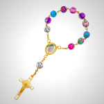 Soft Ceramic Single Decade Rosary Bracelet