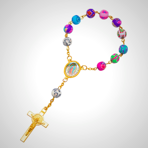 Soft Ceramic Single Decade Rosary Bracelet