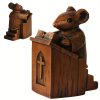 Christianartworkshop Rustic Vintage Style Brown Resin Church Mice Stereoscopic Desktop Ornaments