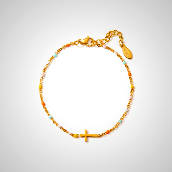 Delicate Minimalist Cross Bracelet