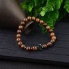 Cross Wooden Bead Bracelet