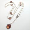 Immaculate Heart of Mary of 5*10 mm Drop-shaped White Pearl Alloy Chain Rosary