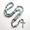 Holy Family & Crucifix of 10 mm Round Multicolor Acrylic Nylon Cord Rosary
