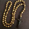 Handmade Olive Wood Crucifix Prayer Rosary