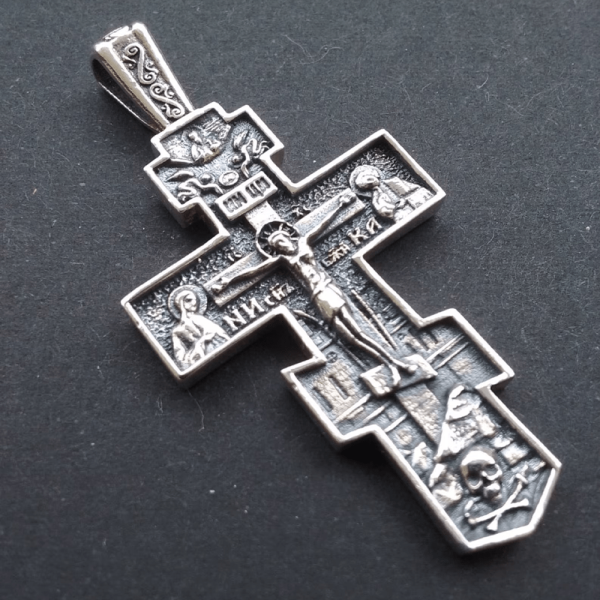 Titanium Orthodox Jesus Crucifix Necklace Protection Jewelry