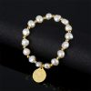 Saint Benedict Medal Irregular Pearl Bracelet
