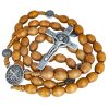 St. Benedict Natural Olive Wood Rosary with Crucifix