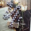Purple Pearl Rosary Christian Necklace