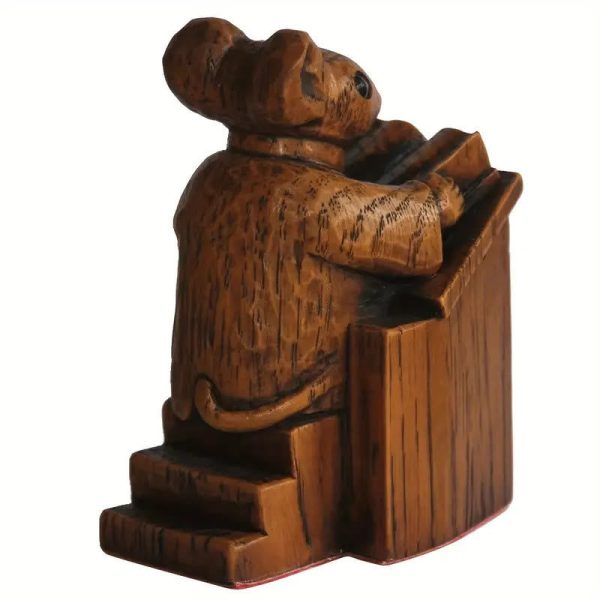 Christianartworkshop Rustic Vintage Style Brown Resin Church Mice Stereoscopic Desktop Ornaments