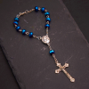 Blue Crystal Gemstone Virgin Mary Bracelet Rosary