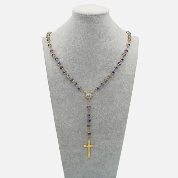 Christianartworkshop Virgin Mary Glazed Multi-color Crystal Rosary