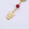 8mm Golden Angel Charm Jesus Rosary Bracelet
