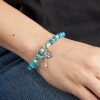 Christianartworkshop Crystal Beads Stretch Bracelet with Crucifix and Miraculous Medal