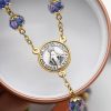 Christianartworkshop Virgin Mary Glazed Multi-color Crystal Rosary