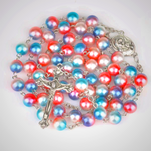 Two-color Pearl Crucifix Rosary