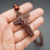 Christianartworkshop Quality Original Handmade Praying Rosary (Red Sandalwood/Ebony)
