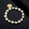 Saint Benedict Medal Irregular Pearl Bracelet