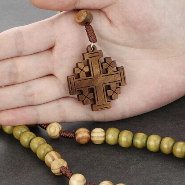 Olive Wood Rosary and Cross