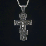 Titanium Orthodox Jesus Crucifix Necklace Protection Jewelry