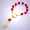 8mm Golden Angel Charm Jesus Rosary Bracelet