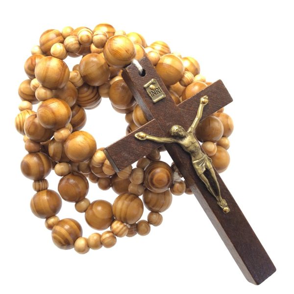 Handmade Olive Wood Crucifix Prayer Rosary