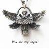 Christianartworkshop Praying Angel Wing Pendant Good Luck Necklace