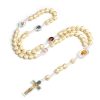 Crucifix of 10 mm Round Multicolor Acrylic Nylon Cord Rosary