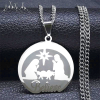 Silver Nativity Believe Christmas Gift Necklace