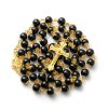 Black Pearl Beads Praying Rosary with Crucifix