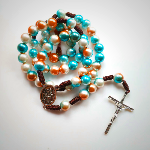 ChristianartworkshopSt. Christopher Medal Multicolor Rosary