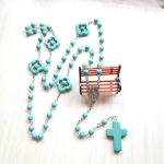 Turquoise Cross Blessing Rosary