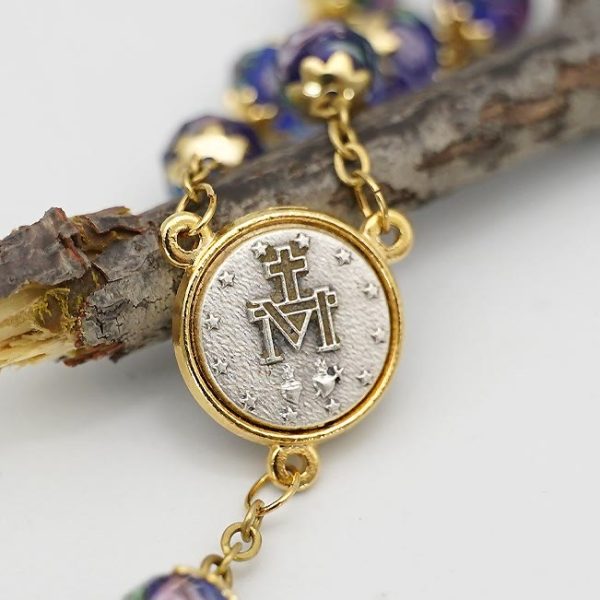 Christianartworkshop Virgin Mary Glazed Multi-color Crystal Rosary