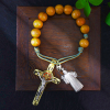 Olive Wood Pocket Rosary with Special-Made Saint Benedict Medal & Crucifix