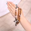 Olive Wood Saint Benedict Bead Rosary and Cross